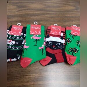 Brighten the Season Festive Socks Set of 4 size 9-11